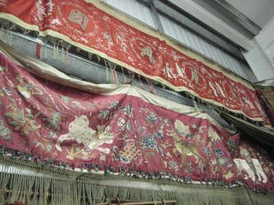 Red Silk Chinese Banners