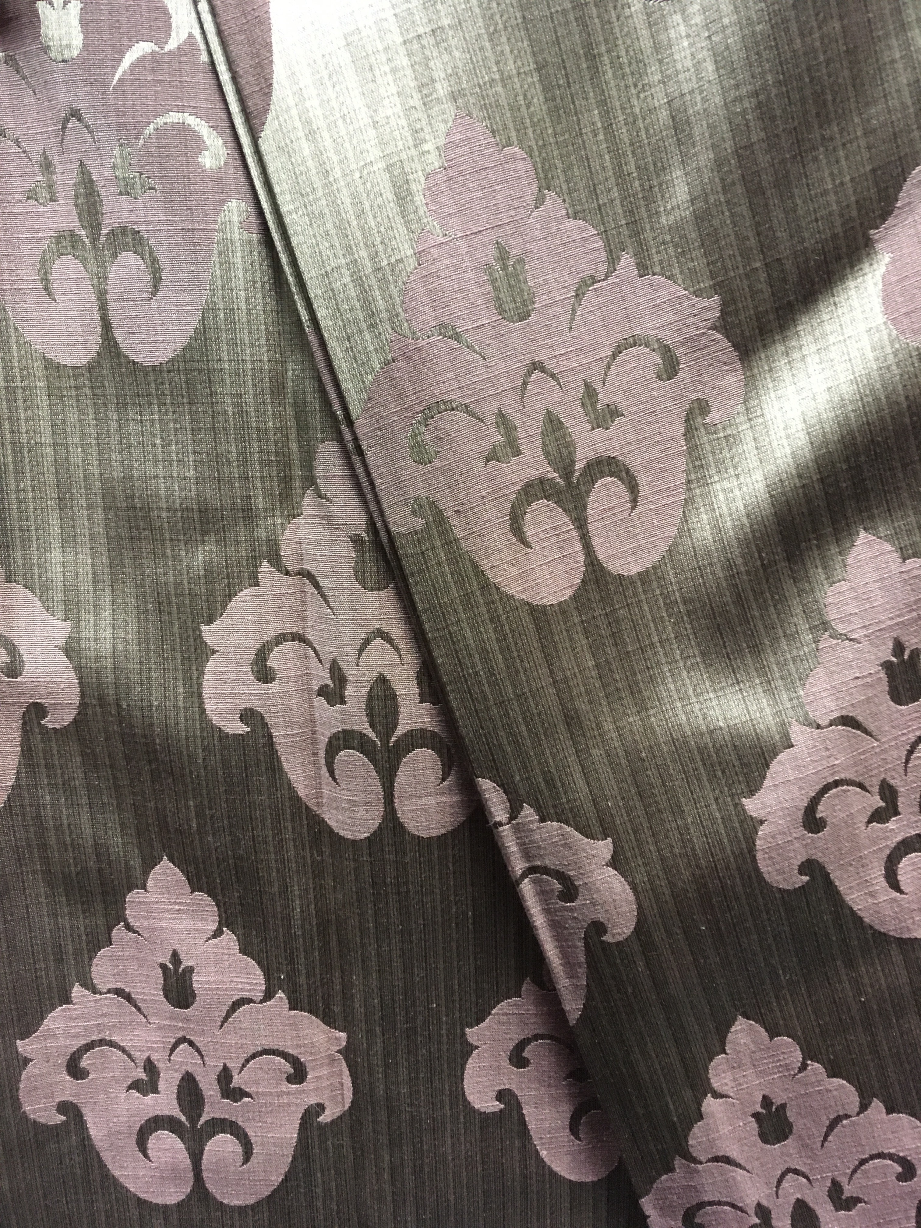 Taupe And Pink Damask